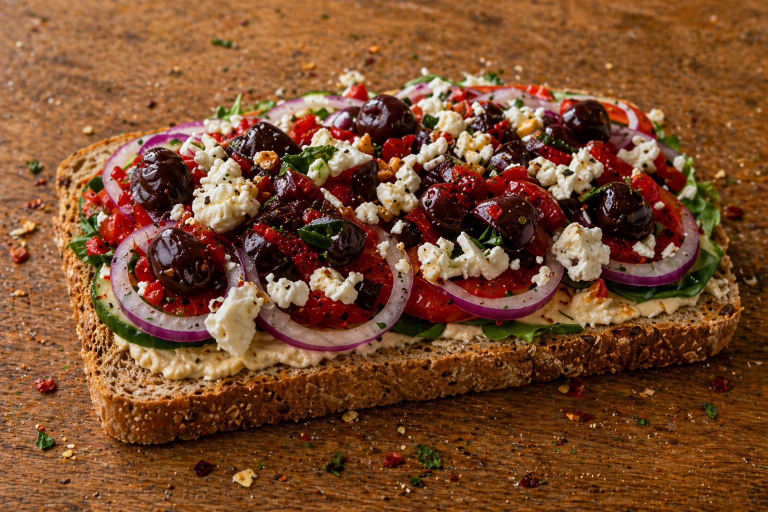 sandwich with toppings