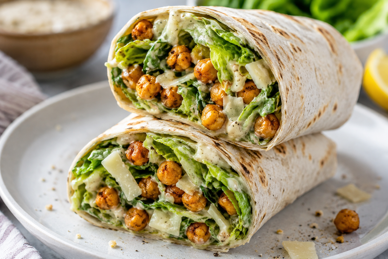 chickpea caesar wrap