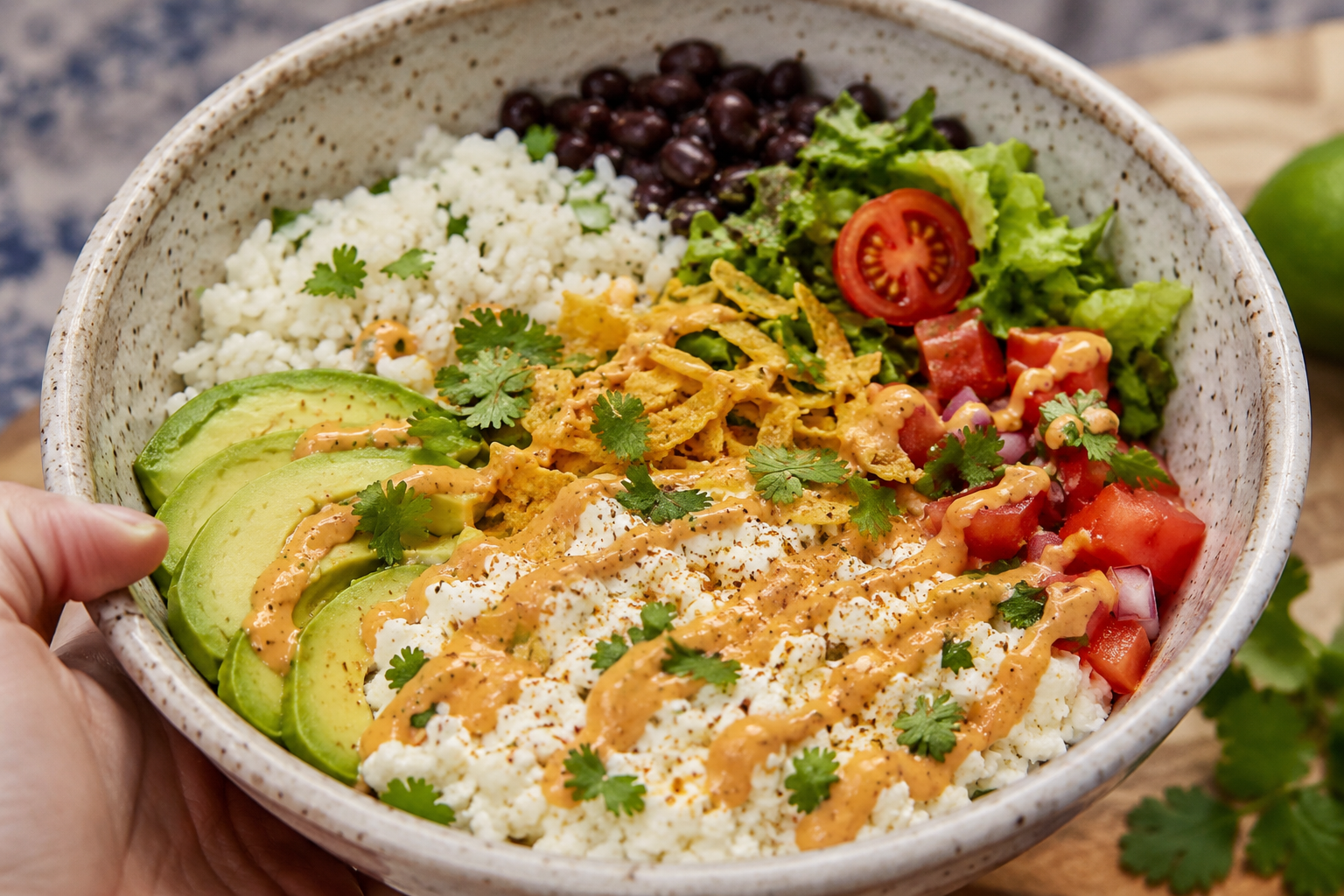 cottage cheese taco bowl