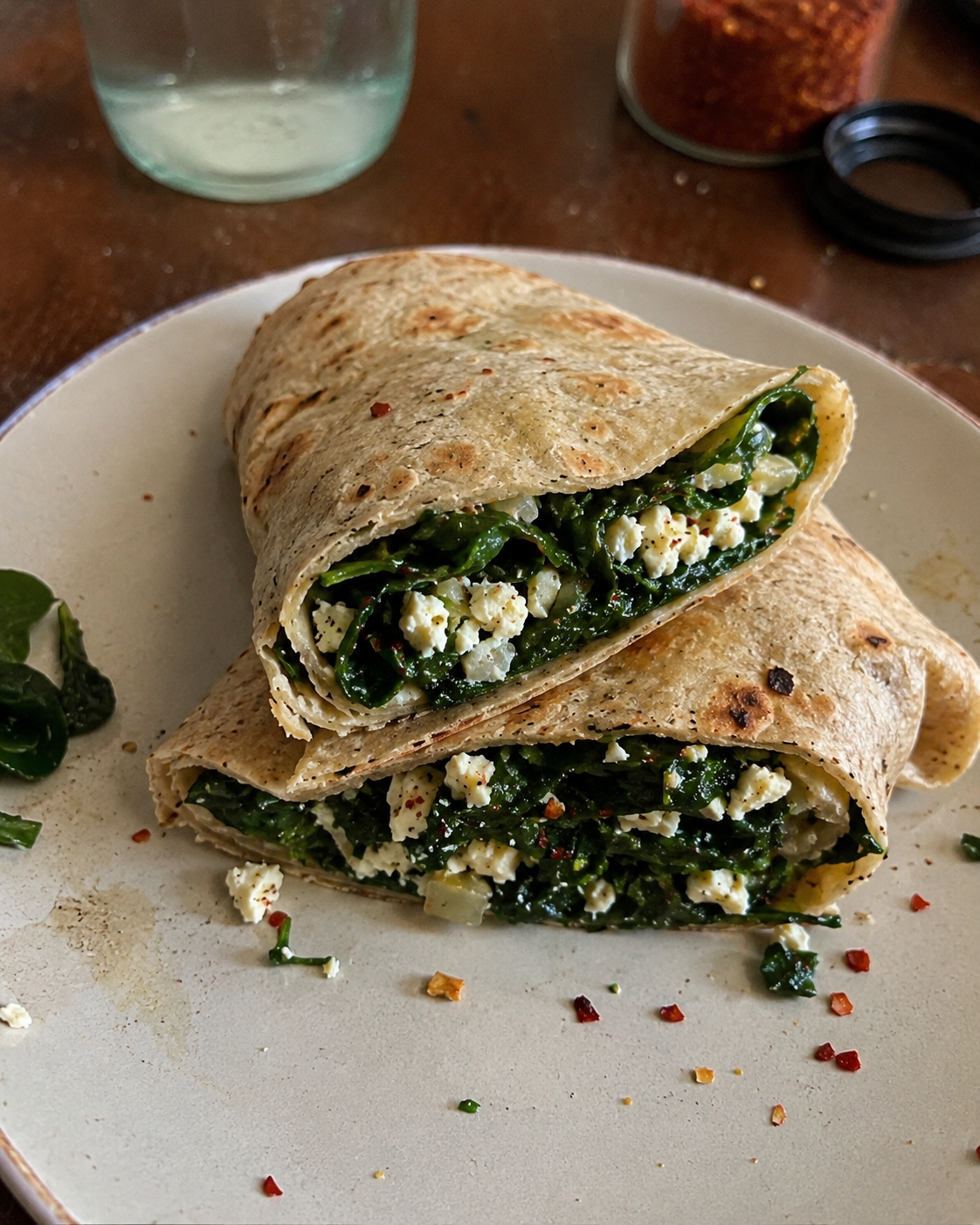 spinach feta wrap