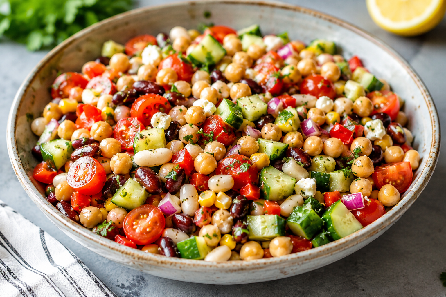dense bean salad